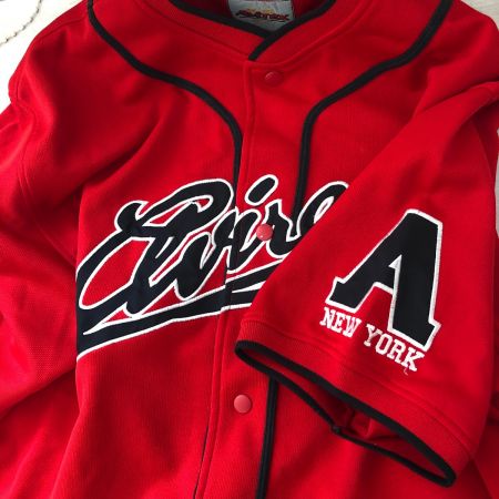  90s AVIREX メンズ衣料 シャツ 90s ベースボールシャツ SIZE 不明 613306 レッド