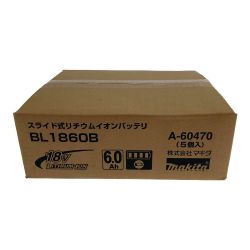 □□ MAKITA マキタ スライド式リチウムイオンバッテリ　18V　6.0Ah　5個入り BL1860B Sランク