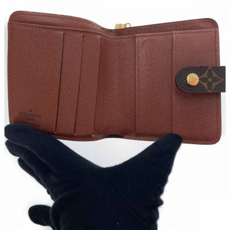  LOUIS VUITTON ルイヴィトン モノグラム コンパクトジップ M61667 ブラウン