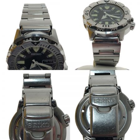  SEIKO セイコー 腕時計 自動巻き ダイバーズウォッチ ブラックモンスター　ステンレススチール 7S26-0350
