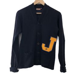 □□  メンズ衣料 カーディガン 50~60s レタードカーディガン ネイビー  サイズ38 ネイビー Cランク