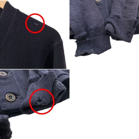   メンズ衣料 カーディガン 50~60s レタードカーディガン ネイビー  サイズ38 ネイビー