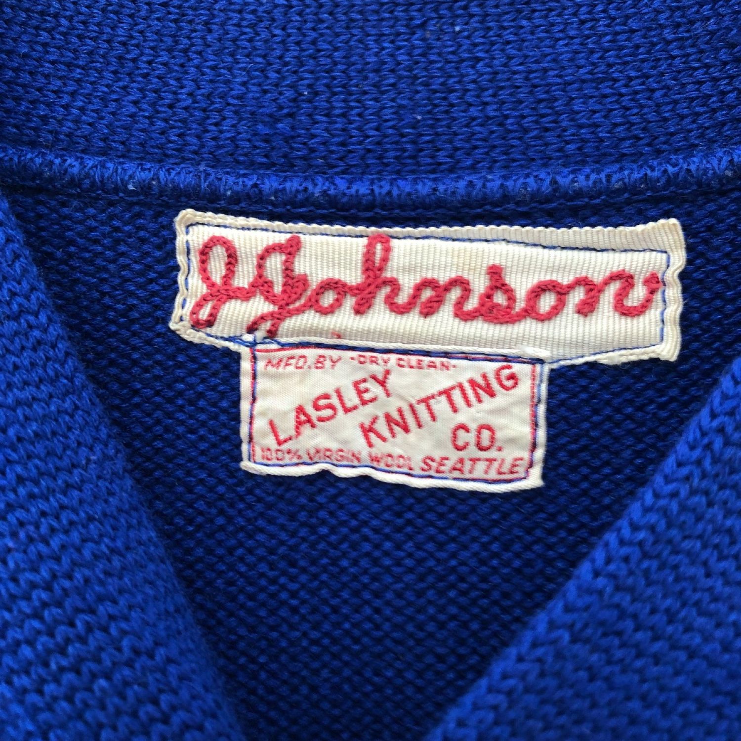 中古】 50~60s LASLEY KNITTING CO メンズ衣料 カーディガン レタード