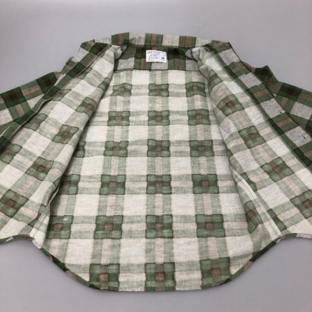  70s J.C.PENNY ジェイシーペニー チェック柄シャツ Mサイズ グリーン×ブラウン×グレー