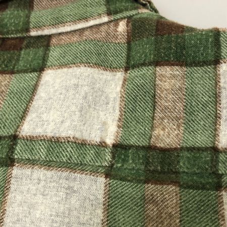  70s J.C.PENNY ジェイシーペニー チェック柄シャツ Mサイズ グリーン×ブラウン×グレー
