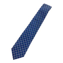 □□ GUCCI グッチ ネクタイ　シルク  282873 4B002 4377 ブルー Aランク