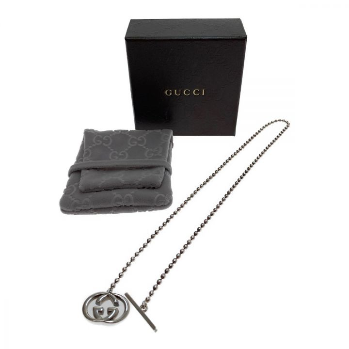 GUCCI グッチ シルバー ネックレス ダブルG ボールチェーン 216435