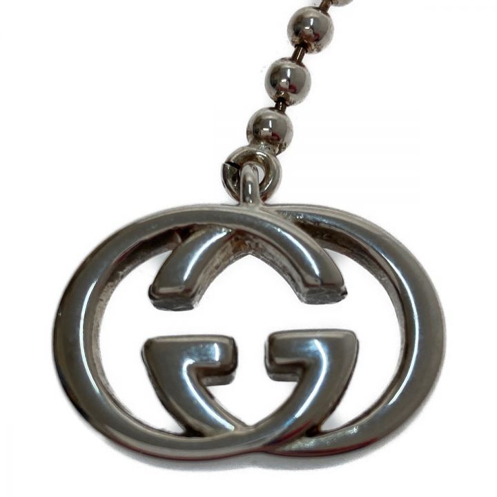 GUCCI グッチ シルバー ネックレス ダブルG ボールチェーン 216435