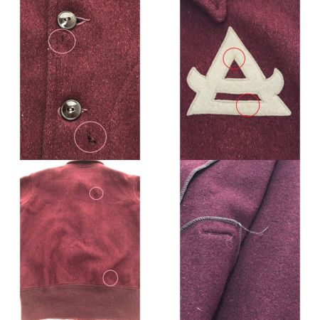  40~50s mitchell&ness ウールスタジャン SIZE36 ワインレッド