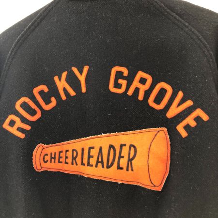  70s EMPIRE メンズ衣料 ジャケット スタジャン SIZE S ブラック×オレンジ