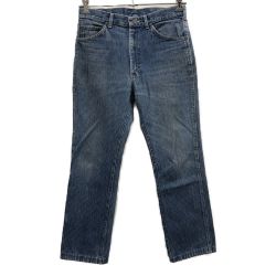 □□ 70s Lee メンズ衣料 ジーンズ ストライプデニムパンツ SIZE W32×L32 ヨゴレ有 203-3143 インディゴ Bランク