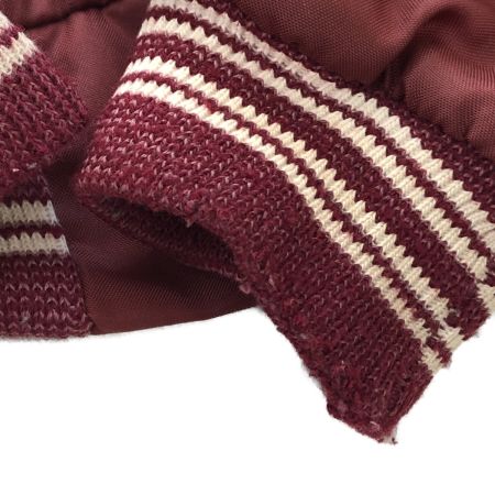  80s WEST WIND メンズ衣料 ジャケット ナイロンスタジャン SIZE M ワインレッド