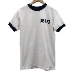 □□ USAFA メンズ衣料 Tシャツ リンガーTシャツ  SIZE S ホワイト Bランク