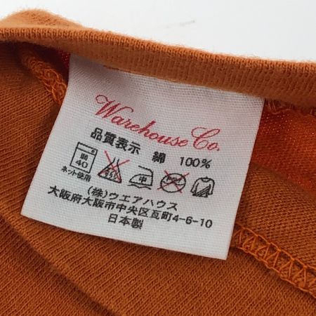  warehouse ウェアハウス Tシャツ SIZE 36 古着 オレンジ