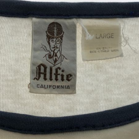  70s Alfie CALIFORNIA カットソー ナンバリングカットソー SIZE L 古着 ホワイト