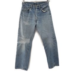 □□ LEVI'S リーバイス メンズ衣料 ジーンズ 66前期 SIZE 不明 穴有 リペア有  ボタン裏刻印6 スレキスタンプ ライトインディゴ Bランク
