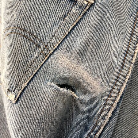  LEVI'S リーバイス メンズ衣料 ジーンズ 66前期 SIZE 不明 穴有 リペア有  ボタン裏刻印6 スレキスタンプ ライトインディゴ
