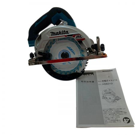  MAKITA マキタ 165mm 充電式丸のこ　18v　2018年製 HS631D ブルー バッテリー　充電式欠品