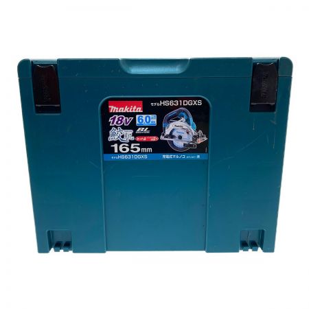 MAKITA マキタ 165mm 充電式丸のこ　18v　2018年製 HS631D ブルー バッテリー　充電式欠品