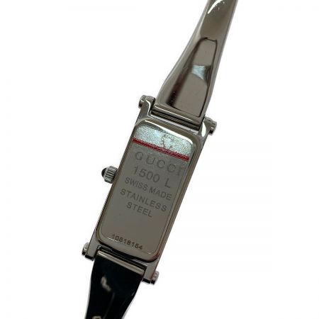  GUCCI グッチ バングルウォッチ　腕時計　ピンクシェル　アナログクォーツ 1500L ピンク