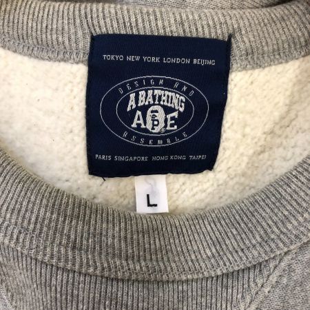  A BATHING APE アベイシングエイプ メンズ衣料 スウェット SIZE L グレー