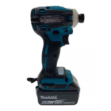  MAKITA マキタ 充電式インパクトドライバ　18V　6.0Ah TD172DRGX ブルー