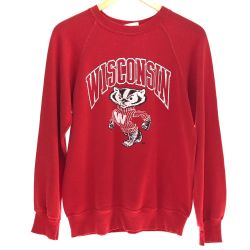 □□ 80s BASSETT-WALKER スウェット トレーナー SIZE 38-40 レッド Cランク