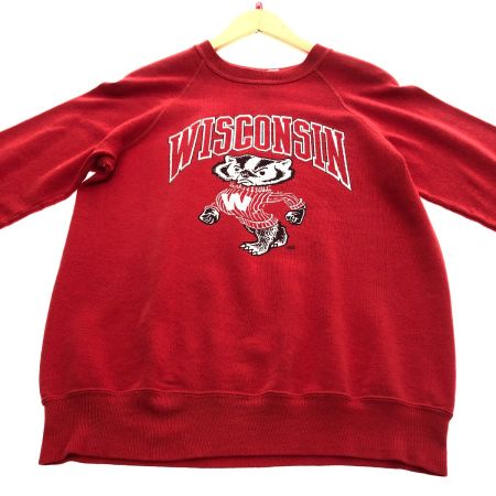  80s BASSETT-WALKER スウェット トレーナー SIZE 38-40 レッド