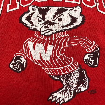  80s BASSETT-WALKER スウェット トレーナー SIZE 38-40 レッド