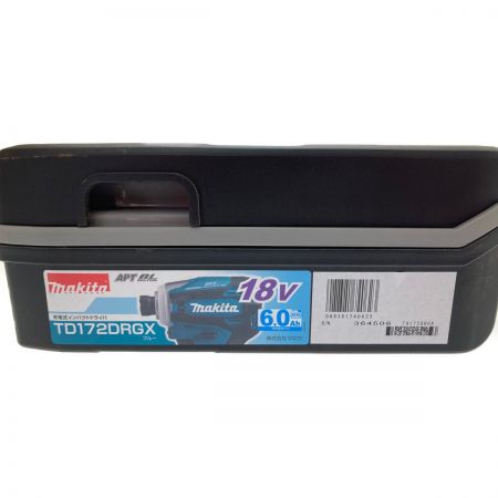  MAKITA マキタ 充電式インパクトドライバ　18V　6.0Ah TD172DRGX ブルー