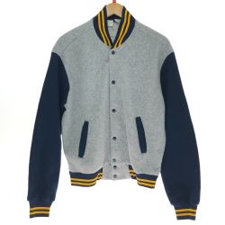 □□ 80s PYRAMID スタジャン ジャケット Mサイズ RN 14265 グレー Cランク