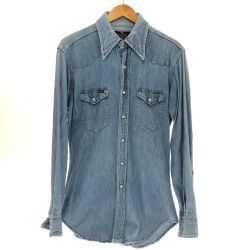 □□ 70s BULE BELL MAVERICK シャツ デニムウエスタンシャツ 古着 サイズ不明 ライトインディゴ Cランク