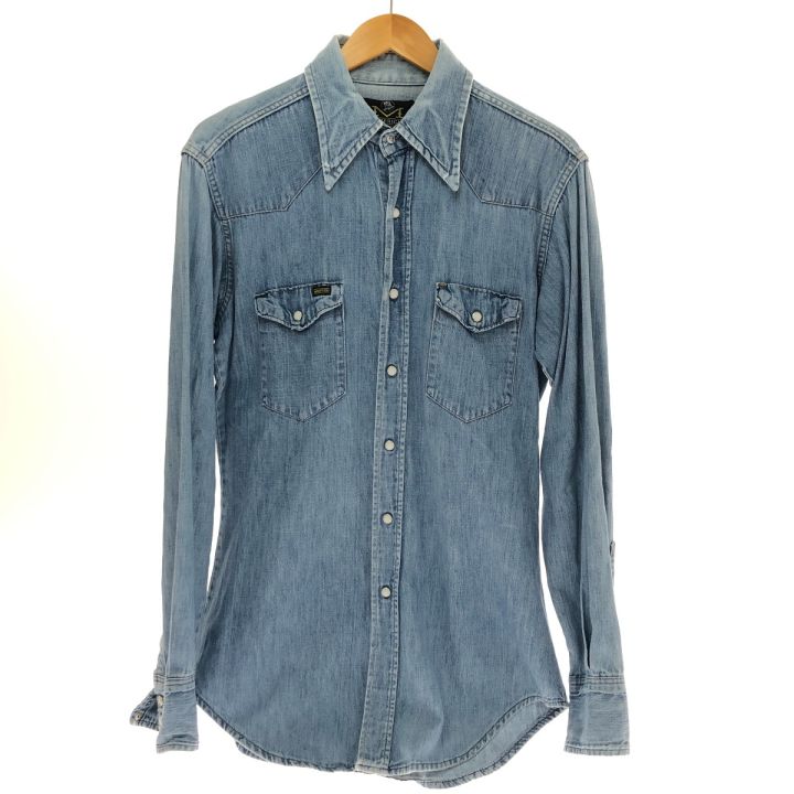 □□70s BULE BELL MAVERICK シャツ デニムウエスタンシャツ 古着 サイズ不明 ライトインディゴ 70s BULE BELL MAVERICK シャツ デニムウエスタンシャツ 古着 サイズ