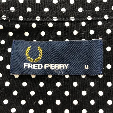  FRED PERRY フレッドペリ ポルカドット 長袖シャツ Mサイズ F4359 ネイビー