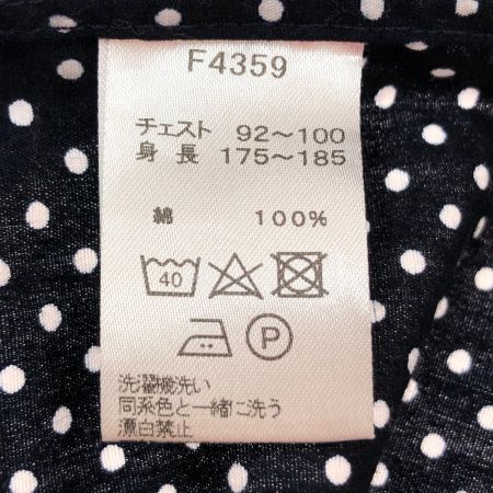  FRED PERRY フレッドペリ ポルカドット 長袖シャツ Mサイズ F4359 ネイビー