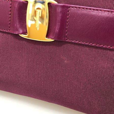  Salvatore Ferragamo サルヴァトーレフェラガモ ヴァラリボン コスメポーチ 本体のみ パープル