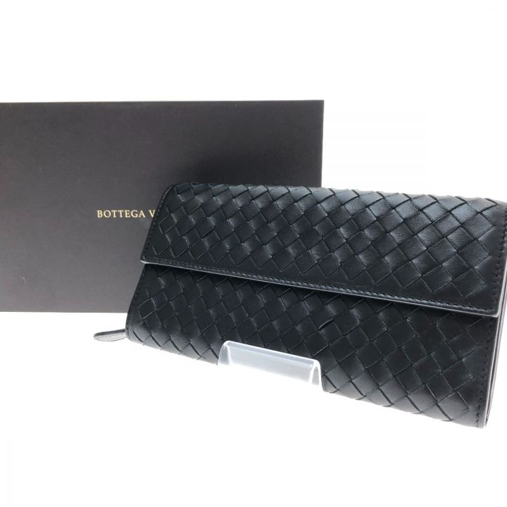 BOTTEGA VENETA ボッテガヴェネタ 長財布 イントレチャート 箱・布袋付 150509 ブラック｜中古｜なんでもリサイクルビッグバン