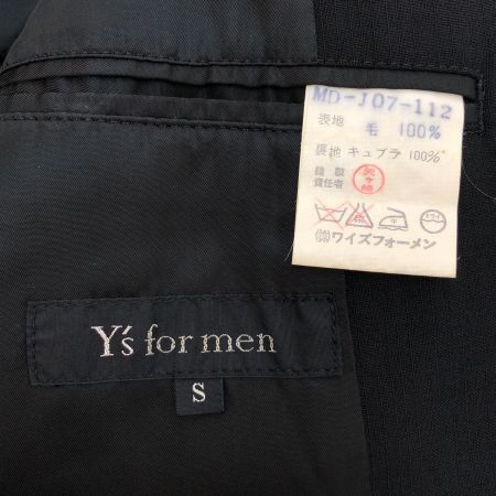  Y'S for men ワイズフォーメン テーラードジャケット Sサイズ MD-J07-112 ブラック