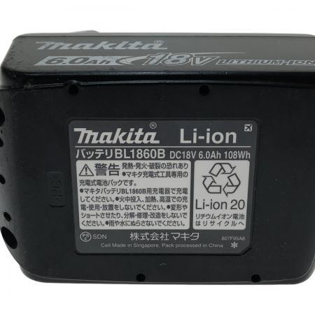  MAKITA マキタ 工具 電動工具 バッテリー   BL1860B 18v 充電回数３回 BL1860B ブラック
