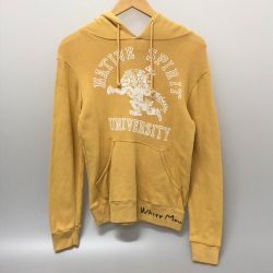 □□  カレッジ プルオーバーパーカー サイズ不明 イエロー Cランク