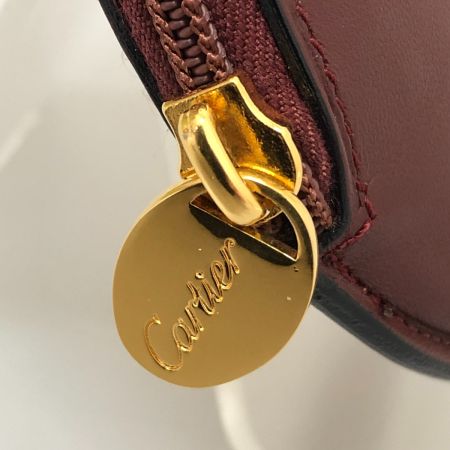  Cartier カルティエ マストライン ラウンド コインケース 小銭入れ L3000111 ボルドー