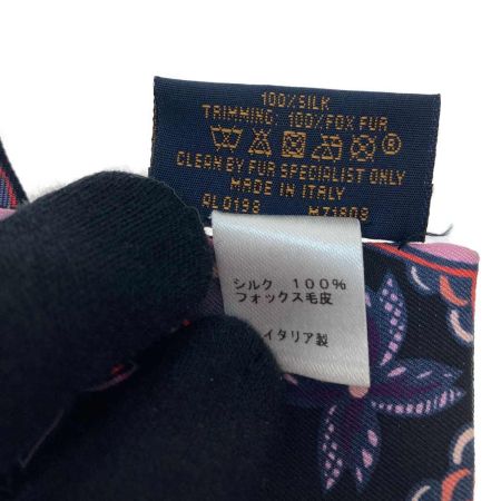  LOUIS VUITTON ルイヴィトン バンドーフリュール・イノセンス　マフラー Ｍ71808 ブラック×ピンク