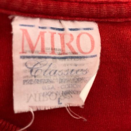  90s MIRO Tシャツ SIZE L 古着 レッド