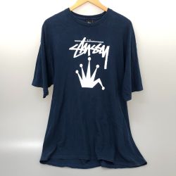 □□ stussy ステューシー 半袖Tシャツ XLサイズ ネイビー Cランク