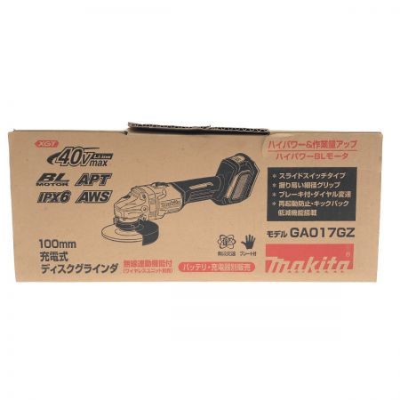  MAKITA マキタ 工具 電動工具 ディスクグラインダー  40V GA017GZ