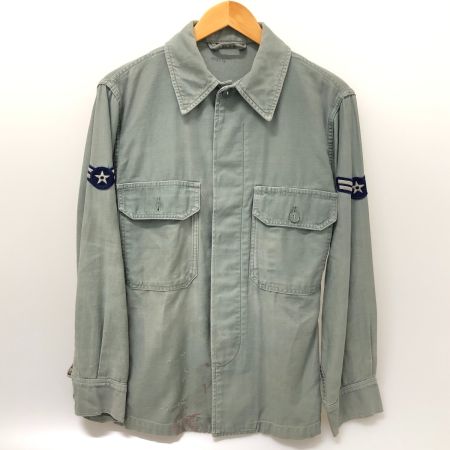  50s USARMY シャツ ユーティリティーシャツ ワッペン付き 古着 オリーブ