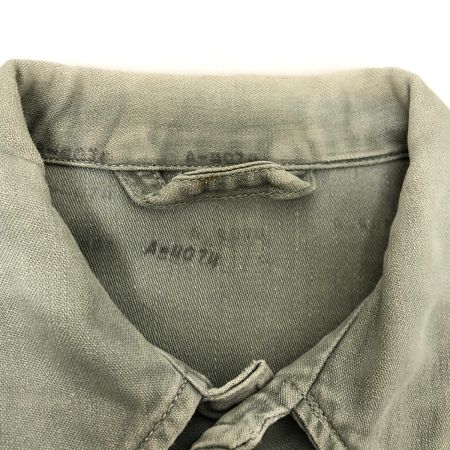  50s USARMY シャツ ユーティリティーシャツ ワッペン付き 古着 オリーブ
