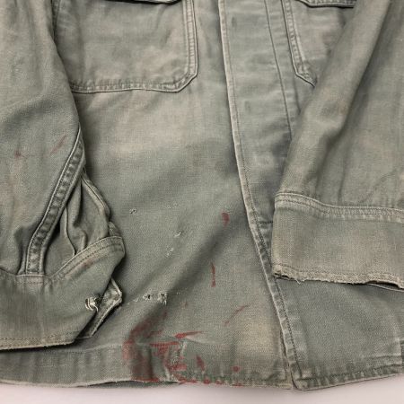  50s USARMY シャツ ユーティリティーシャツ ワッペン付き 古着 オリーブ