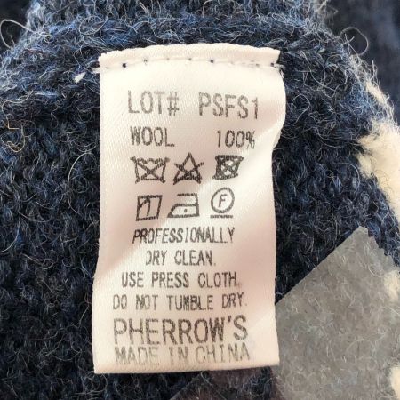 PHERROW'S フェローズ ニット セーター SIZE 38 PSFS1 ネイビー