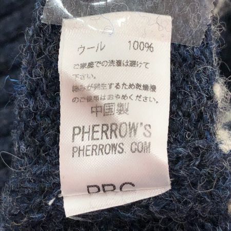  PHERROW'S フェローズ ニット セーター SIZE 38 PSFS1 ネイビー